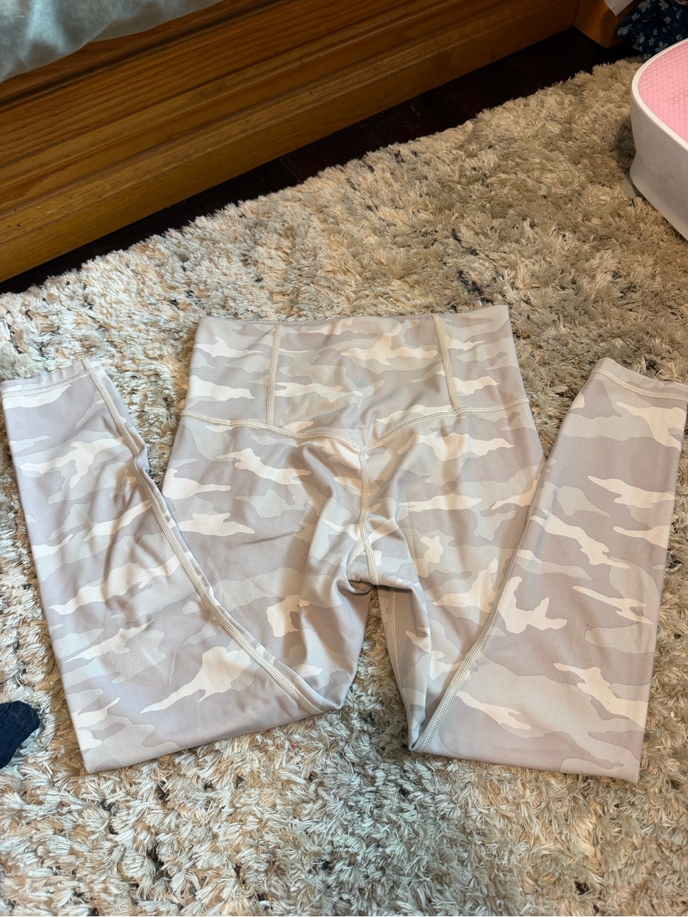 Athleta High-Rise Camo Leggings in Beige